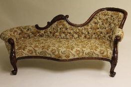 A Victorian style mahogany settee, width 203 cm. CONDITION REPORT: Good condition.