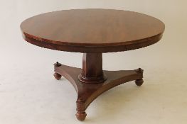A William IV mahogany tilt topped breakfast table, width 127 cm. CONDITION REPORT: Good condition.