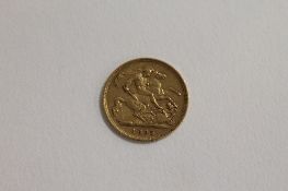 A gold half Sovereign - 1895. CONDITION REPORT: Good condtion.