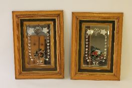 A pair of late nineteenth century mirrors, framed in oak. (2) CONDITION REPORT: Good condition.