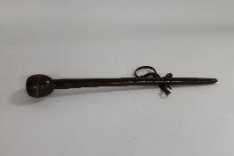 An early twentieth century blackthorn shillelagh, length 52 cm. CONDITION REPORT: Good condition.