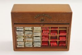 A mahogany dentist's shutter fronted storage box - Ash Burs, The Amalgamated Dental co, width 22.5