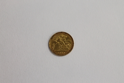 A gold half Sovereign - 1982. CONDITION REPORT: Fair condition.