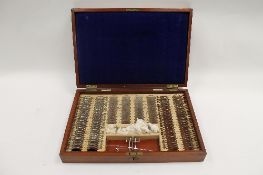 An Allan & Hanburys mahogany optometrist's chest, width 45 cm. CONDITION REPORT: Good condition