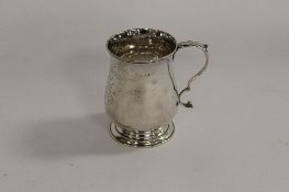 A silver christening cup, London 1769. CONDITION REPORT: Indistinctly visible makers marks, date