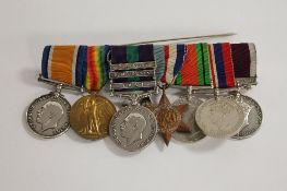 A group of eight campaign medals awarded to Pte. H. Forth and N.E.Forth, with suspension ribbons