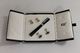 A Mont Blanc Marlene Dietrich fountain pen, the 18ct white gold nib numbered 4810, cased, together