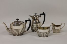 A four-piece silver plated tea service. (4) Good condition.