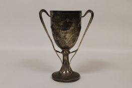 A silver trophy, Sheffield 1908, 14 oz. (The Sir Edwin John`s Annual Sports Agra U.P. January