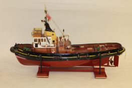 A working ship model-The Tug Tynesider, length 131 cm. Excellent item, taking over 1500 hours to