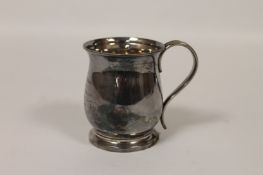 A silver christening mug, Sheffield 1935. Good condition, inscribed `To Billy Boy, from Father and