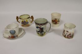 A Maling cup-The Historical Pageant of Newcastle and the North 1931, together with four