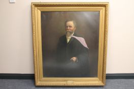 J. L. Moore : A portrait of A.M. Ellis, oil on canvas, signed, dated 1906, 107 cm x 90 cm, framed.