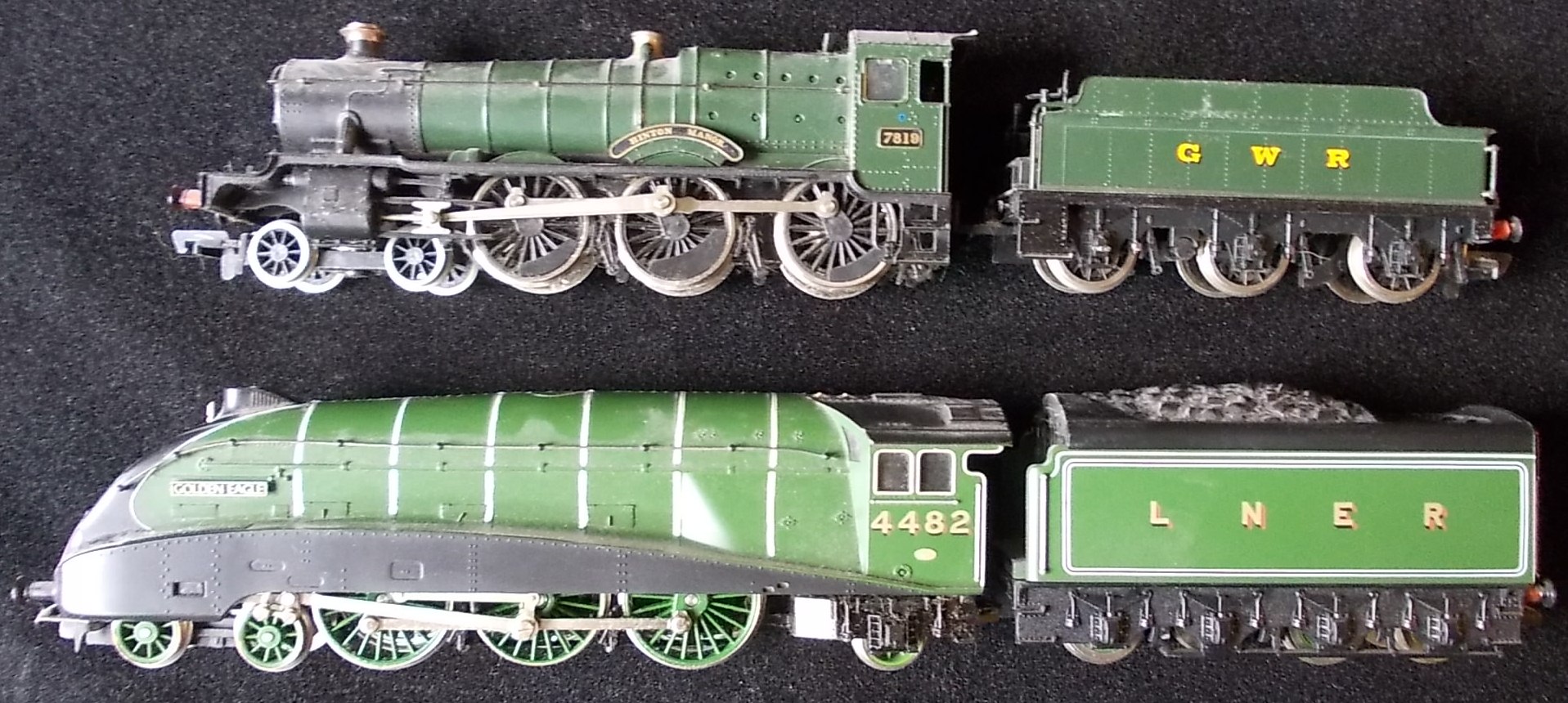 (2) Hornby. 4-6-2 loco & tender. 4482 ‘Golden Eagle’, green, L.N.E.R.; 4-6-0 loco & tender. 7819 ‘