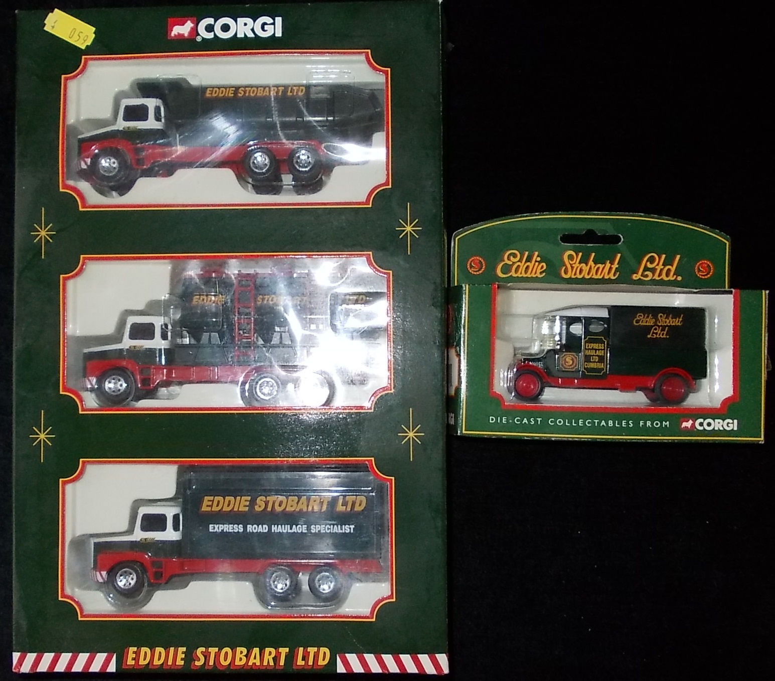 (2) Corgi. Eddie Stobart. 60011 3 vehicle set. Also 61214. Both boxed.