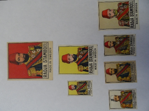 MATCHBOX LABELS, Swedish selection, mainly export, inc. packet (31), mounted with stamp hinges to