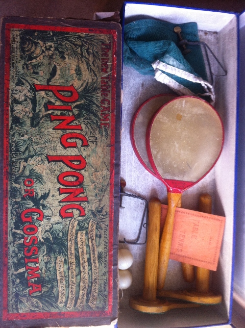 TABLE TENNIS, games, The Cavendish Table Tennis, by F.H. Ayres, comprising a pair of vellum bats,