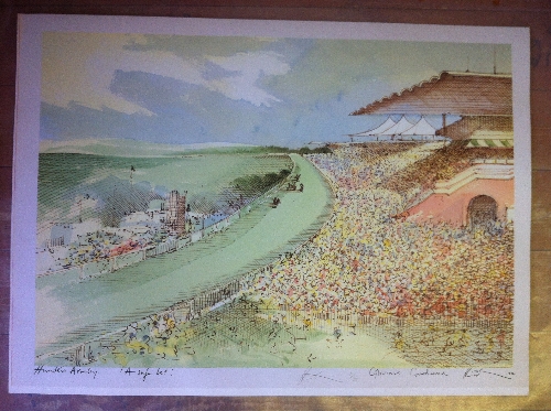 PRINTS, set of four art-style prints, Lord`s, Glorious Goodwood, York Races & Wimbledon, 28 x 20,