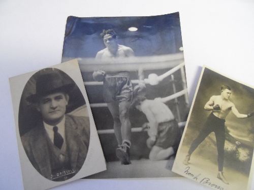 BOXING, selection, inc. signed RP p/c by Jim Driscoll (to reverse, first name only); RP p/c