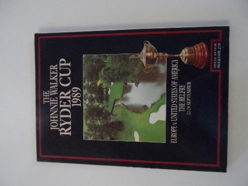 GOLF, programme for Ryder Cups, 1989 & 1995, each played at The Belfry, VG to EX, 2