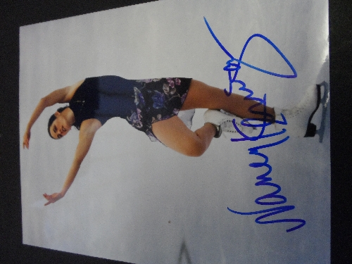 ICE SKATING, signed colour 8 x 10s, Nancy Kerrigan (2) & Kimmie Meissner, each in action, EX, 3