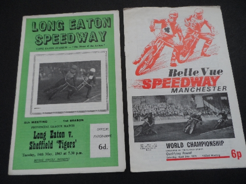 SPEEDWAY, programmes, Long Eaton, inc. 1963 (1st season), 1964, 1967, 1971 etc., G to VG, 58*