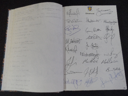 CRICKET, autograph album, multiple signed blank pages by all 18 counties, 2002 onwards, 946*