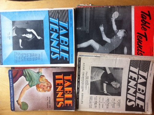 TABLE TENNIS, magazines, Table Tennis, 1940s (9), 1950s (26) & 1960s (11), FR to VG, 46*