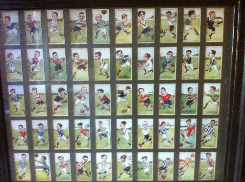 FRAMES, complete (2), Players Footballers by RIP & MAC, each mounted in five rows of ten, framed and