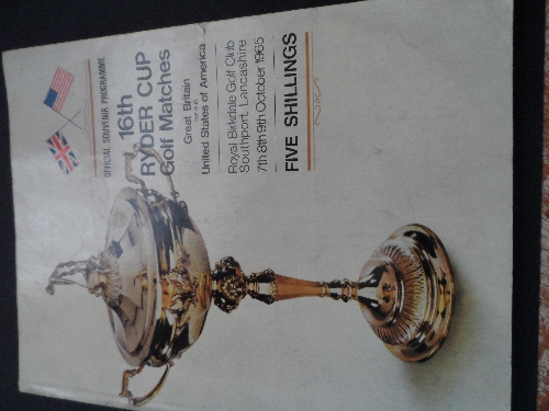 GOLF, programme for the 1965 Ryder Cup, played at Royal Birkdale, slight corner crease & scuff to