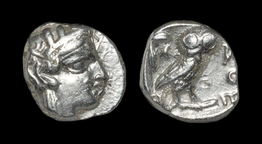 Greek Athens - Owl Tetradrachm Circa 454-404 BC, Athens, Attica. Obv: helmeted head of Athena