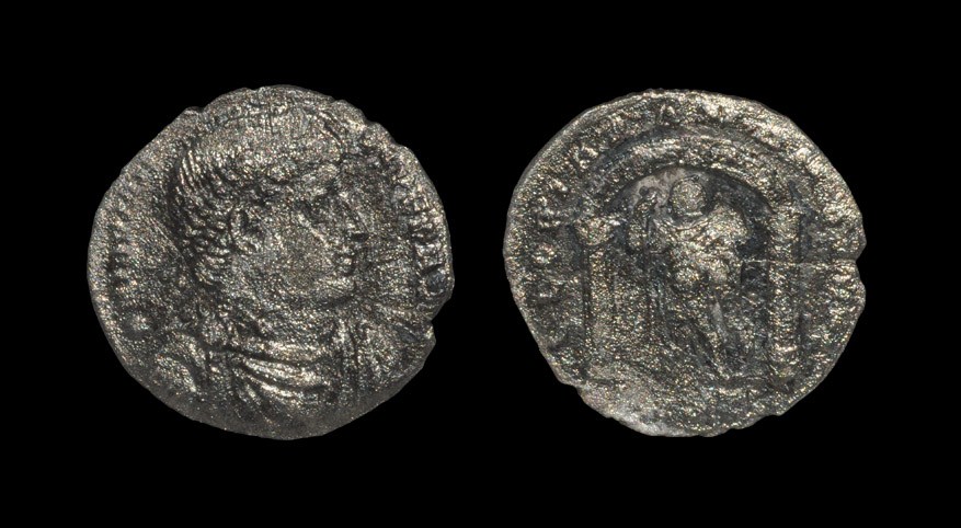 Roman Jovian - Emperor Standing Miliarense. 363-364 AD, Antioch mint. Obv: DN IOVIAN-VS PEP AVG