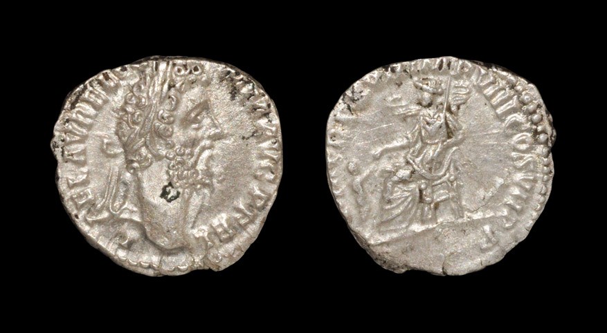 Roman Commodus - Pietas Denarius 192 AD, Rome mint. Obv: L AEL AVREL COMM AVG P FEL legend with