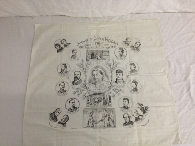 A rare 1887 Jubilee of Queen Victoria linen souvenir
