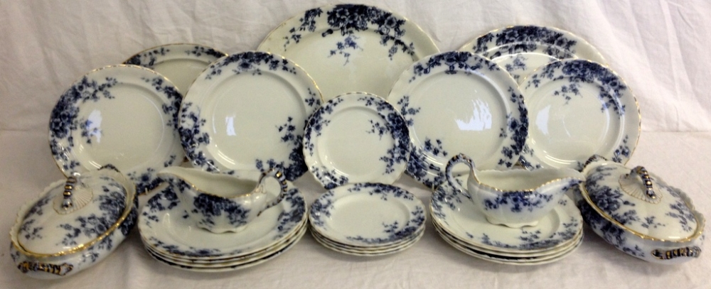 Part flo blue dinner service C1906