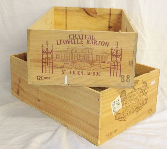 Pair of French wine boxes