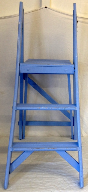 Shabby chic blue painted step ladder