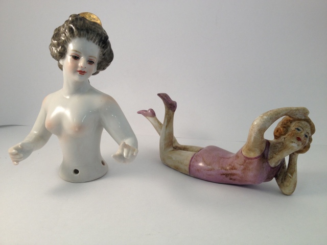 Two ceramic art deco style figures.