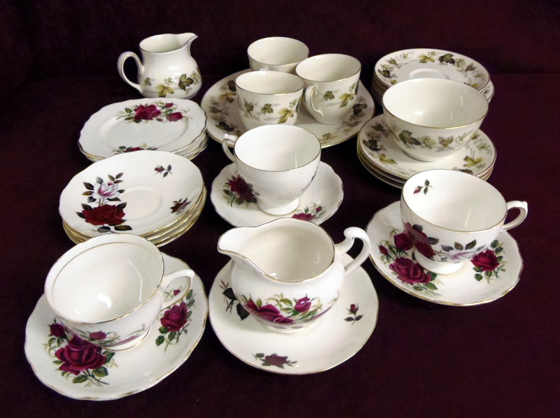 Two part tea sets including Doulton.