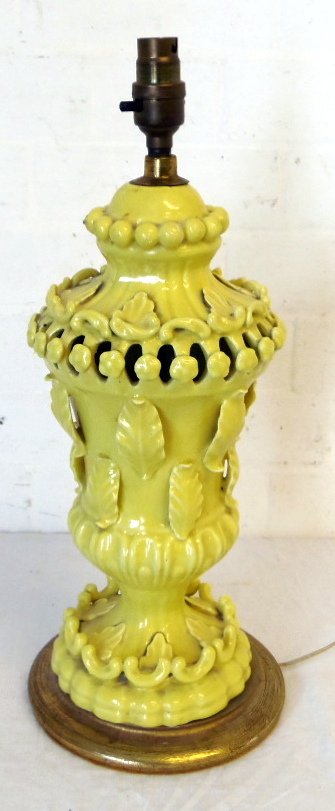 Vintage pottery table lamp.