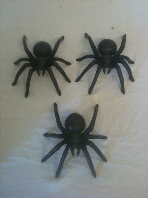 Metal spiders.