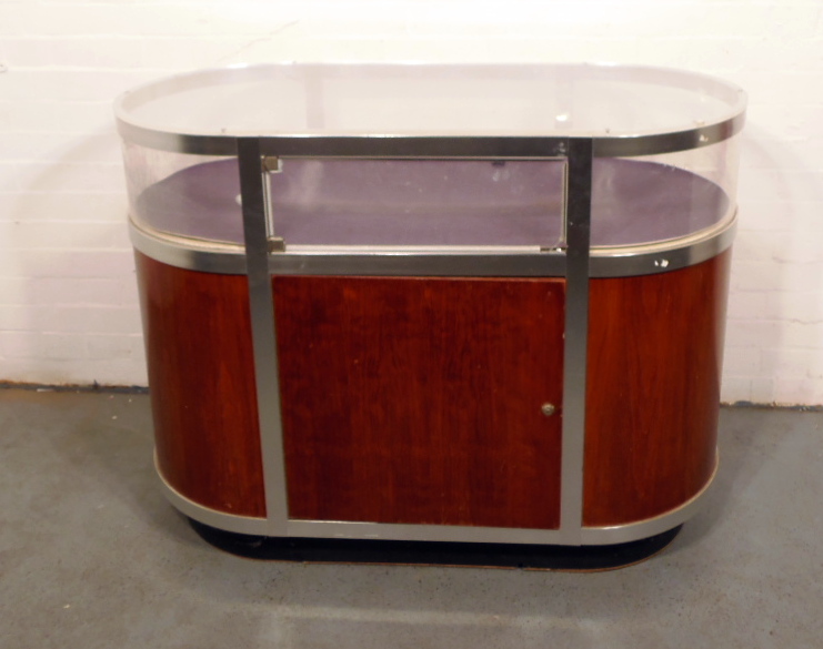 Oval shaped display cabinet