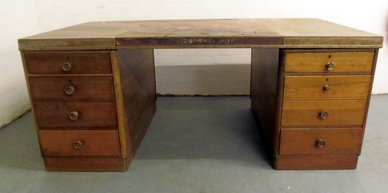 Large pedestal desk