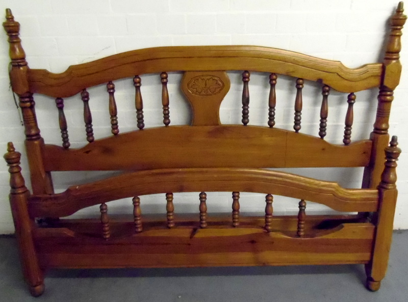 Queen size fruitwood bed ends