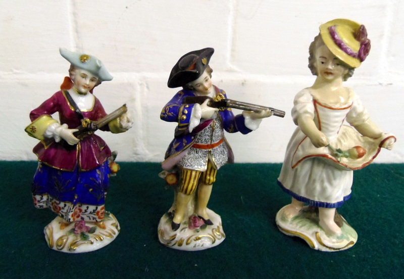 Three porcelain figures