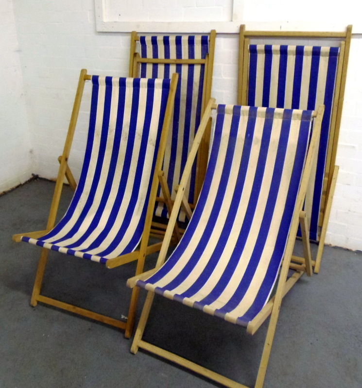 Four deck chairs