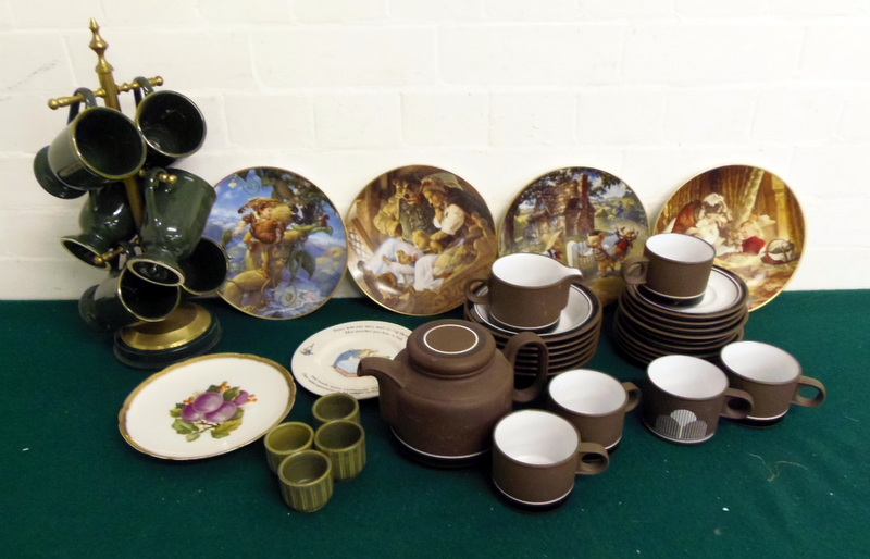 Mixed china including a stoneware tea set