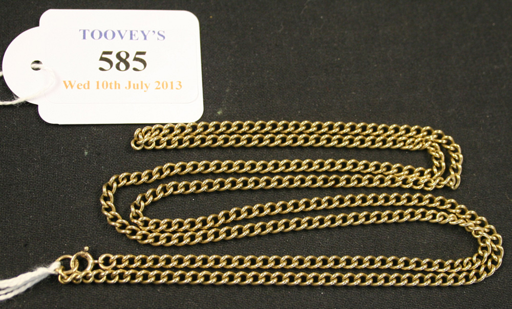 A 9ct gold curblink neckchain, on a bolting clasp.