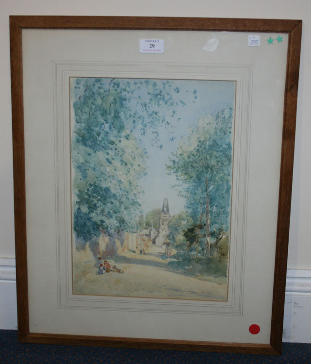 Robert Little - `La Chapelle sur Dun, Normandy`, watercolour, signed recto, titled verso, approx