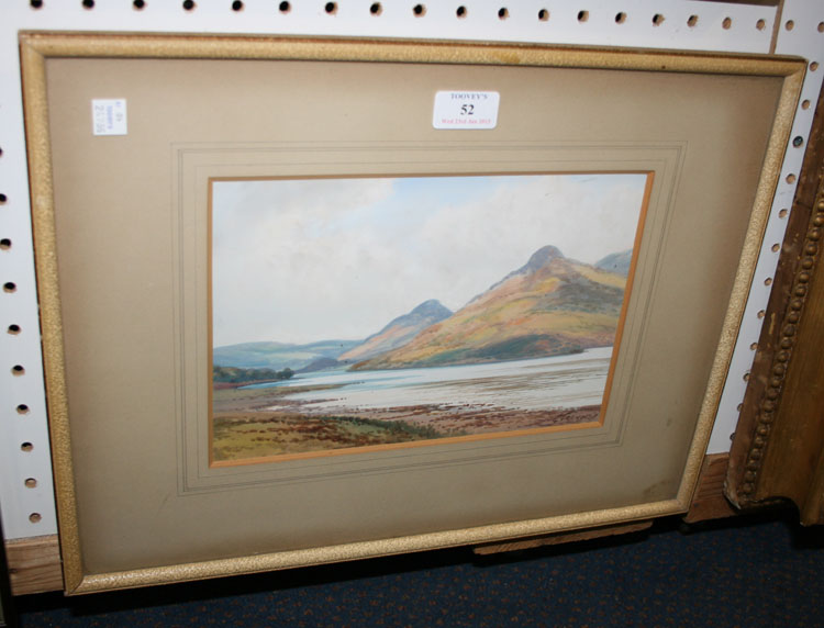 George Trevor - `Loch Leven and Pap of Glencoe`, watercolour, signed recto, titled label verso,